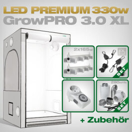 Grow Tent Complete Kit LED GrowPRO XL + 2x Q4WL, 330W