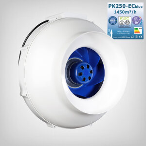 PK Extraction Fan 250-EC blue, 1450m3/h (RJEC)