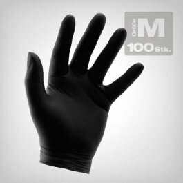 GrowPRO Black Powder Free Nitrile Gloves, 100/Box Size M