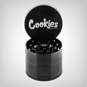 Cookies 4-Piece Grinder by Santa Cruz Shredder, medium gloss black
