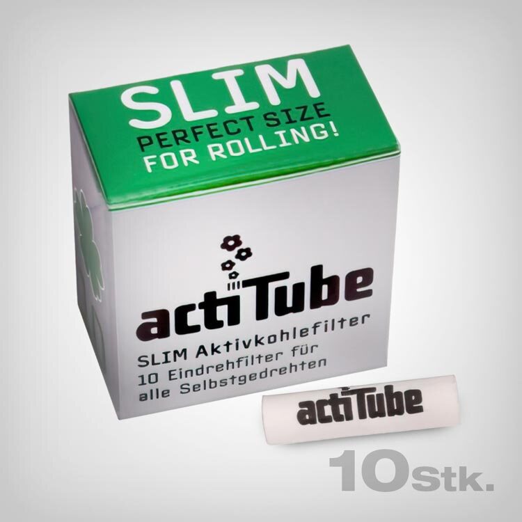 actiTube slim activated charcoal filters, 10pcs, 1,85 €