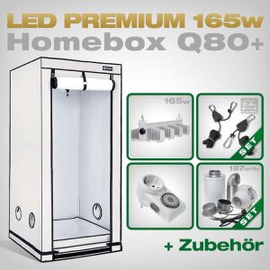LED Grow Kit Homebox Ambient Q80 + 1x Q4W, 165W