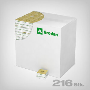 Grodan Delta rockwool cubes, 10x10x6.5cm, diagonal length: 36mm - 216 pcs.