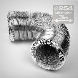 Flexible ventilation ducting 3 metres, diameter: 254 mm