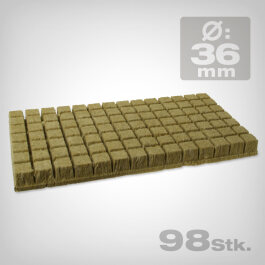 Grodan SBS Cubes diagonal length: 36mm, 98 pieces.