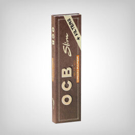 OCB Unbleached King Size Slim Rolling Papers + Tips...