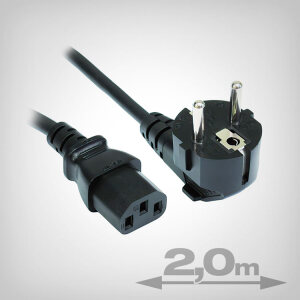 IEC Power Cable female, 2 Meter