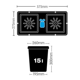 AutoPot easy2grow self watering system, 100 x 15L