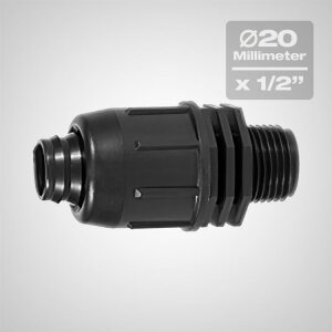 Male threaded adaptor 20 x 1/2"