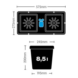 AutoPot easy2grow self watering system, 80 x 8,5L