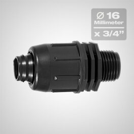 Male threaded adaptor 16 x 3/4"