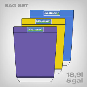 Original Bubble Bag by BubbleMan, 3 Bag Kit, 18,9 Liter (5 gal)