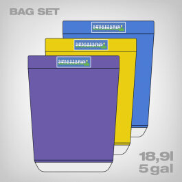 Original Bubble Bag by BubbleMan, 3 Bag Kit, 18,9 Liter...