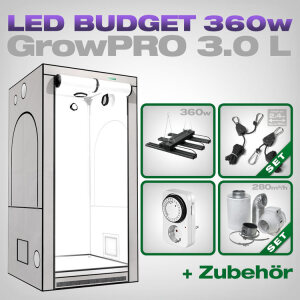 Growbox GrowPRO L, Grow Tent Set, LED 360W