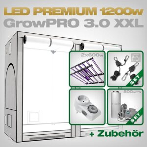 Grow Tent Complete Kit LED GrowPRO XXL, 2x Lumatek ZEUS 600W PRO 2.9