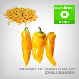 Corno Di Toro Giallo Chilli Seeds, 10 pcs.