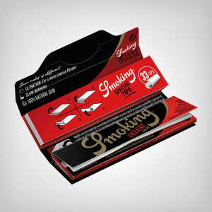Smoking de Luxe King Size Rolling Papers + Tips (single unit)