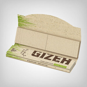Gizeh Bio Hanf & Gras King Size Slim Rolling Papers + Tips (single unit)