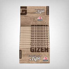 Gizeh Brown King Size Slim Rolling Papers +Tips (26pcs Box)