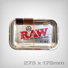 RAW Metal Rolling Tray Silver, Size S