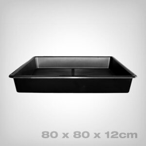 Garland garden tray, black, 80x80x12cm