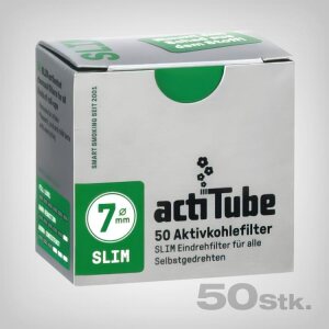 actiTube slim activated charcoal filters, 50pcs