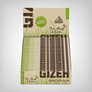 Gizeh Bio Hanf & Gras King Size Slim Rolling Papers (25pcs Box)