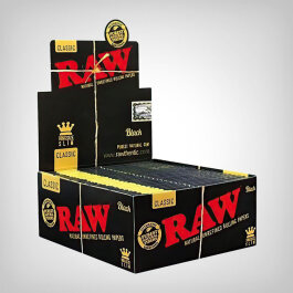 RAW Black Classic King Size Slim Rolling Papers (50pcs Box)