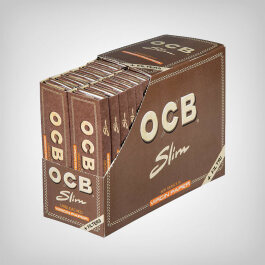OCB Unbleached King Size Slim Rolling Papers + Tips...