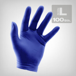 Blue Powder Free Nitrile Gloves, 100/Box Size L