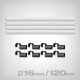 GrowPRO Space Booster Pole Set 120cm, 16mm