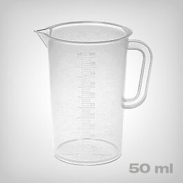 Measuring cup with 2ml increments, 50ml