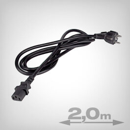 IEC Power Cable, female, 1.5 mm, 2 m