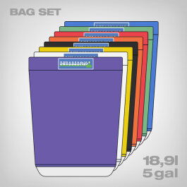 Lite Bubble Bag by BubbleMan, 8 Bag Kit, 18,9 Liter (5 gal)