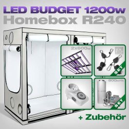 HOMEbox R240 LED Grow Set + 2x Lumatek ZEUS 600W