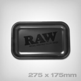 RAW Metal Rolling Tray, matt black, Size S