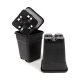 Plant pot, squared/black, 5 liters