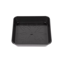 Pot saucer, square, approx. 14x14cm, black