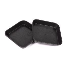 Pot saucer, square, approx. 18x18cm, black