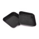 Pot saucer, square, approx. 18x18cm, black