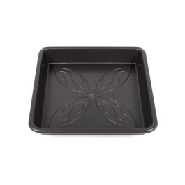 Pot saucer, square, approx. 25x25cm, black