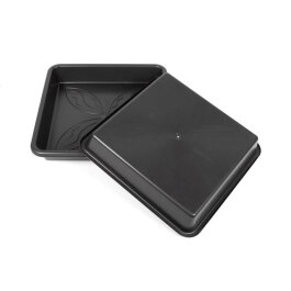 Pot saucer, square, approx. 25x25cm, black