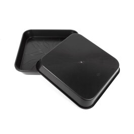 Pot saucer, square, approx. 29x29cm, black
