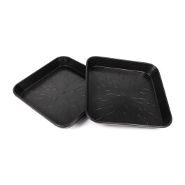 Pot saucer, square, approx. 29x29cm, black