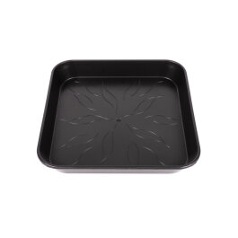 Pot saucer, square, approx. 29x29cm, black