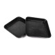 Pot saucer, square, approx. 29x29cm, black