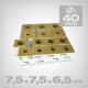 Grodan Delta rockwool cubes, 7.5x7.5x6.5 cm, diagonal length: 40mm