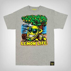 Lemon Life, Beach T-Shirt, grey, unisex, L