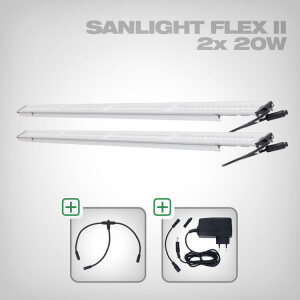 Sanlight FLEX II LED Set with power supply and cable, 2x FLEX II 20