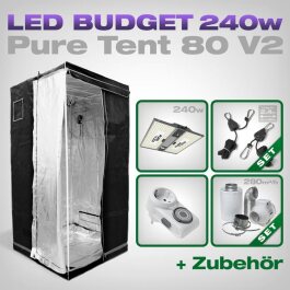 Pure Tent 80x80 LED Grow Set + 1x Pure LED Q240 V2